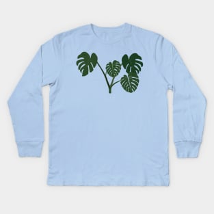 Monstera deliciosa Kids Long Sleeve T-Shirt